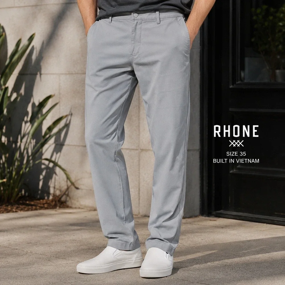 Rhone Commuter Pants Mens 35 Light Gray‎ Performance Trousers 100161 SP23